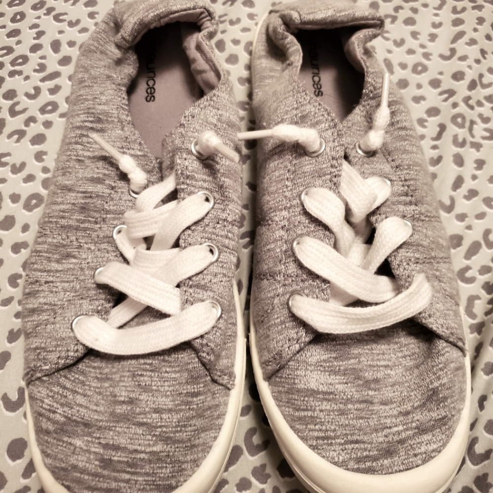 Grey maurices slip on shoes